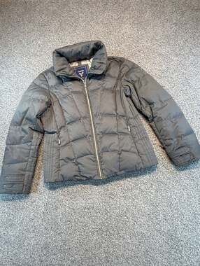 Fera Jackie Down Jacket Women’s Size 12 Gray Quilted Puffer Ski Coat